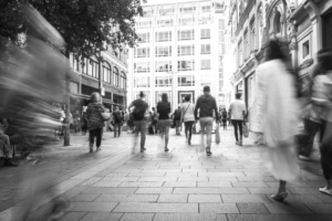 Motion blurred- Einkaufsstraße